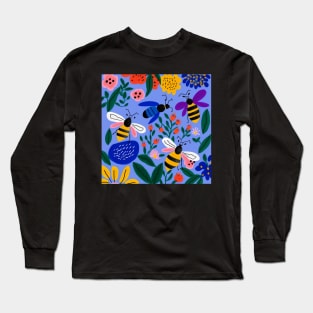 Bees in the garden Long Sleeve T-Shirt